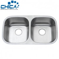 Various Good Quality Stainless Steel Double Bowl Undermount Deep Drawn Press Commercial Sink for House Kitchen